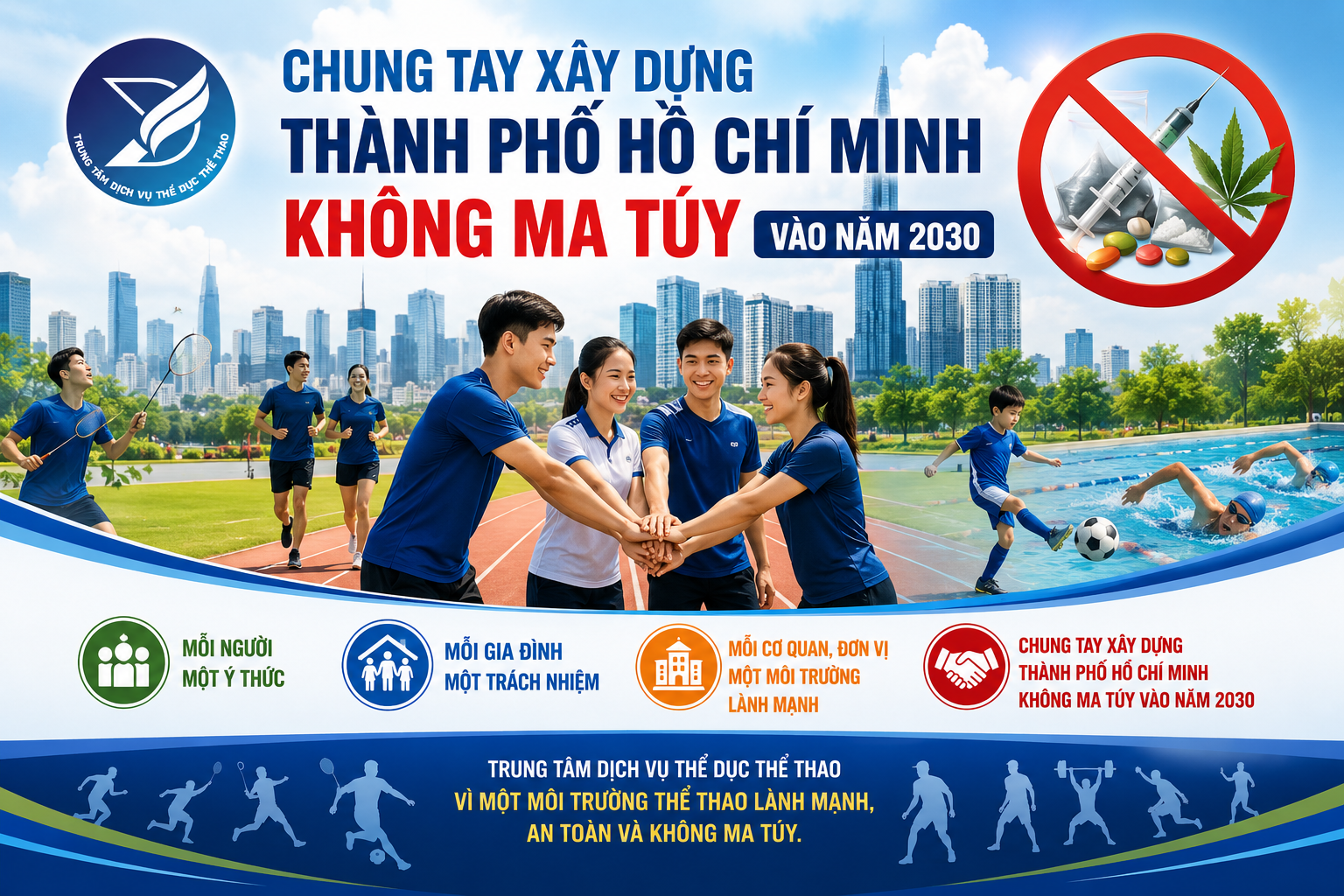 CHUNG TAY XÂY DỰNG THÀNH PHỐ HỒ CHÍ MINH KHÔNG MA TÚY VÀO NĂM 2030